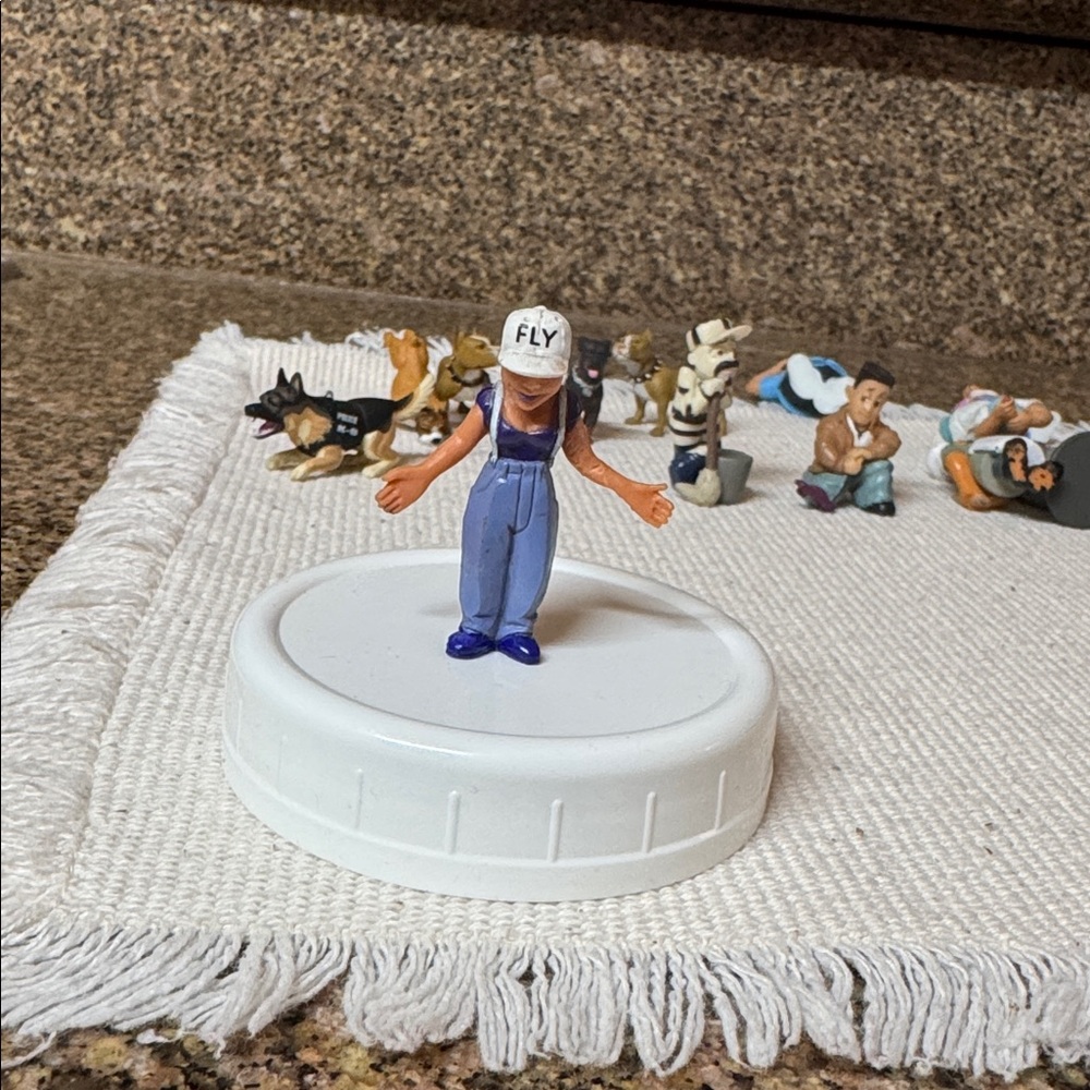The product in the image is a "Flygirl" figurine from the Homies series